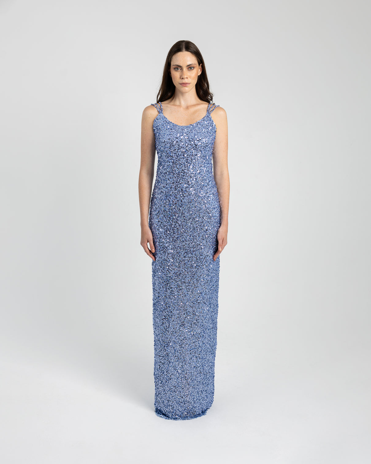 BLUE SEQUINS DRESS