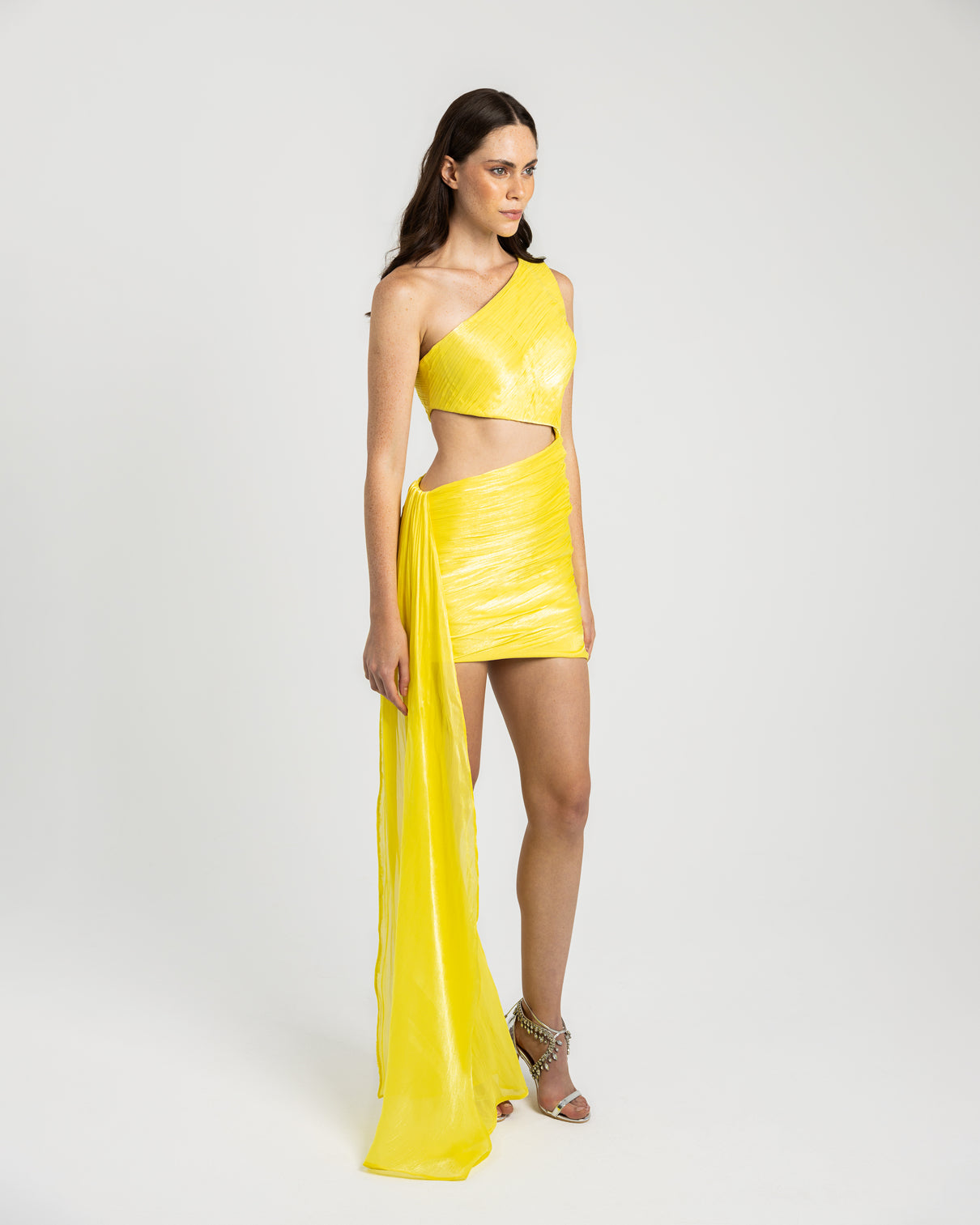 YELLOW METALLIC DRESS